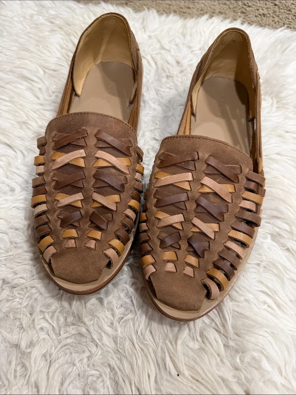 Nisolo Handwoven Leather Huarache Sandals Slip On Men's Size 9.5